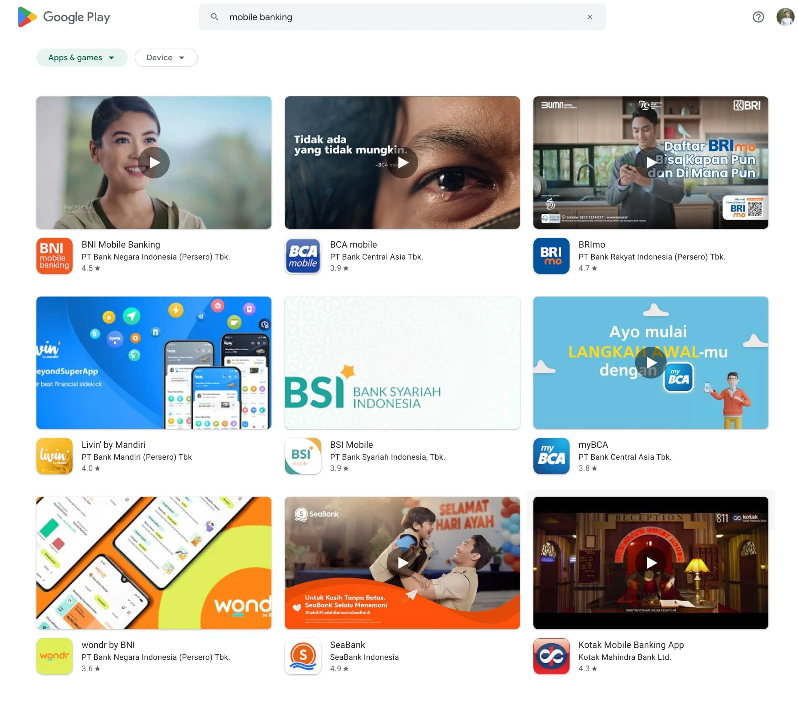 aplikasi mobile banking
