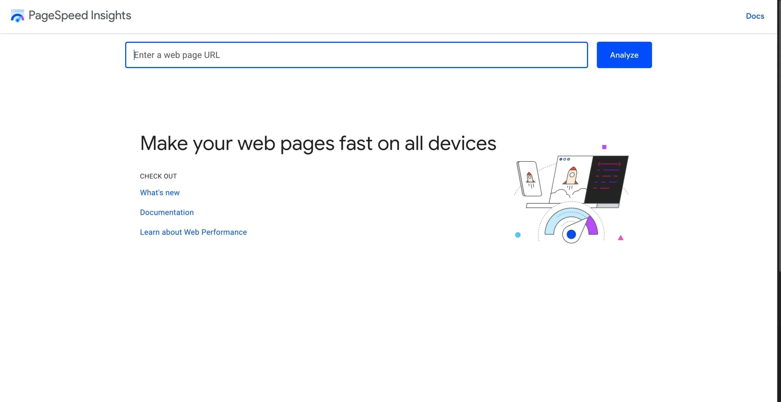 google page speed tool