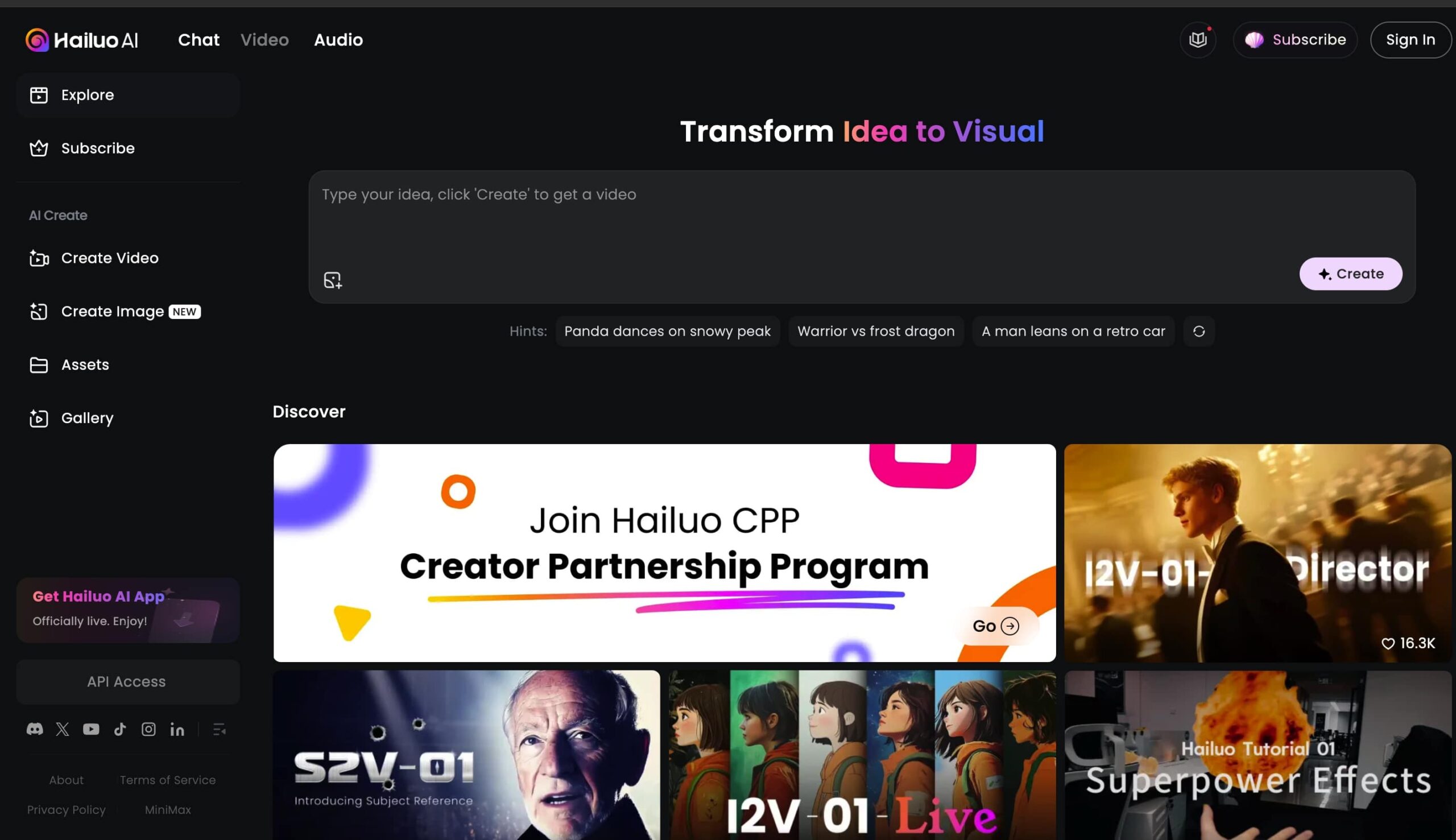 Generator Video AI Hailuo AI