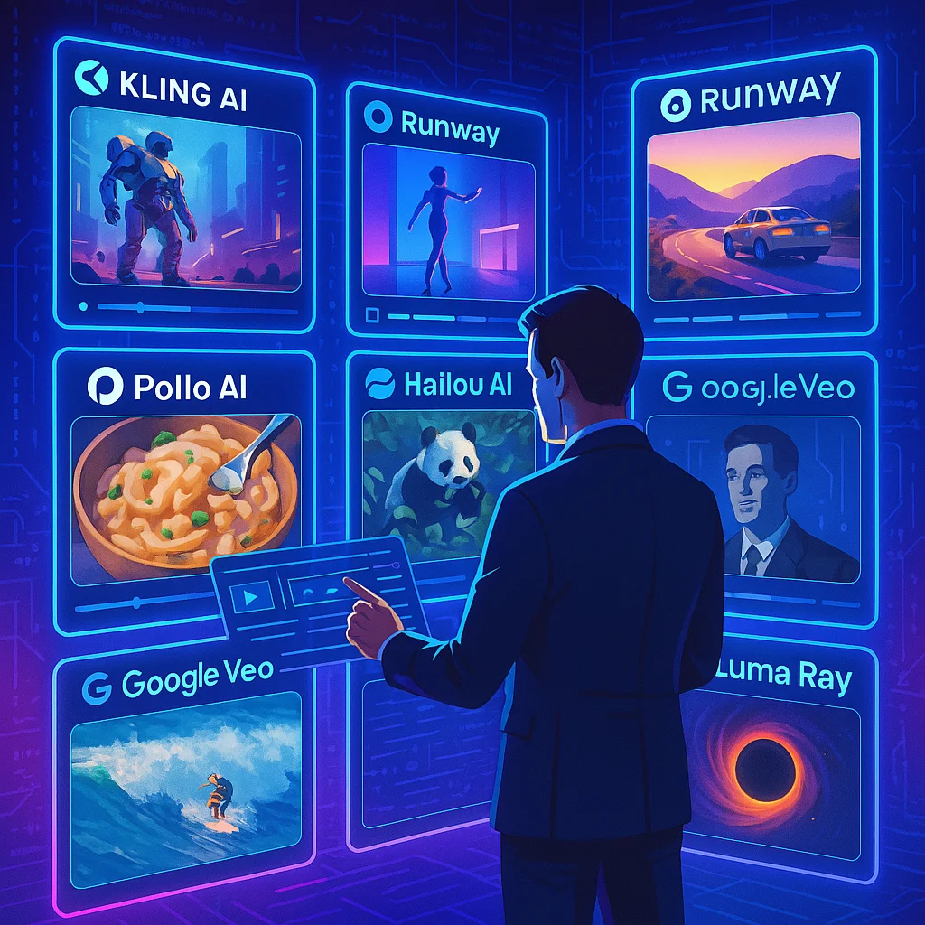 Perbandingan AI Video Generator: Kling AI vs Runway vs Luma AI vs Pollo AI vs Hailuo AI vs Google Veo vs Luma Ray