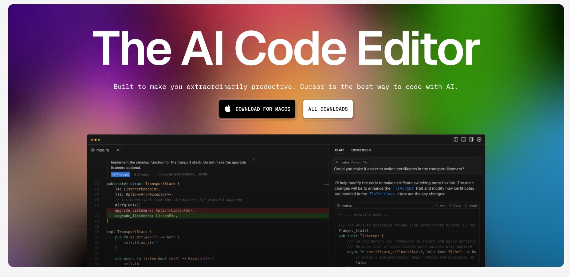 Cursor - The AI Code Editor