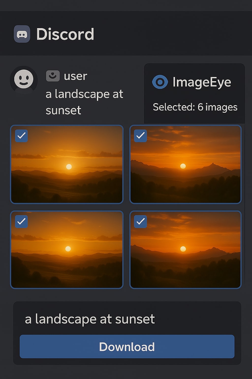 Fitur Bulk Download Midjourney Discord