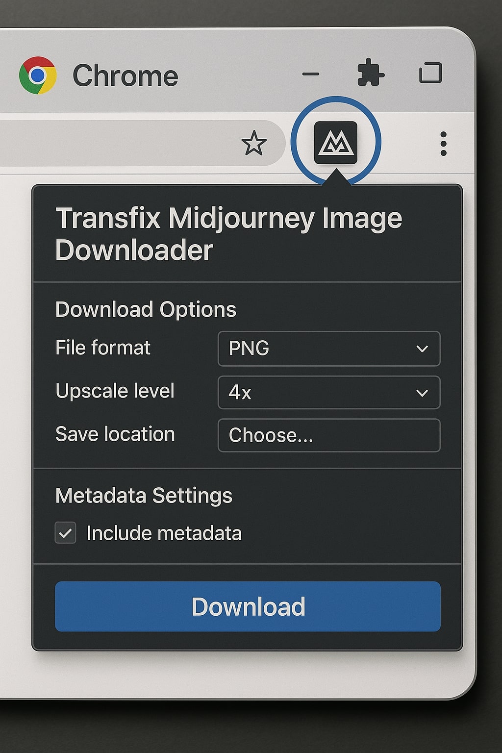 Transfix Midjourney Image Downloader