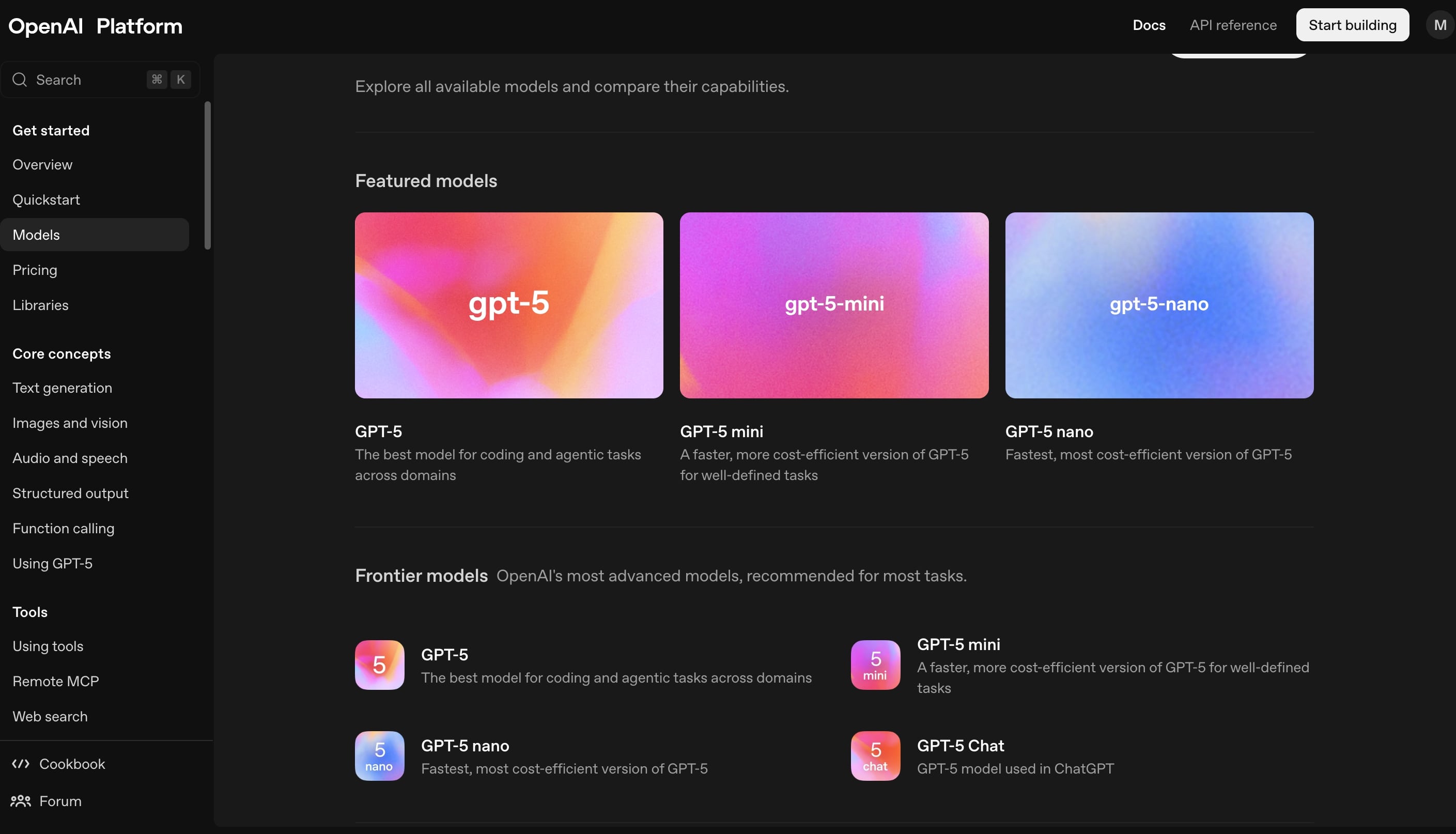 Varian GPT-5 di API OpenAI