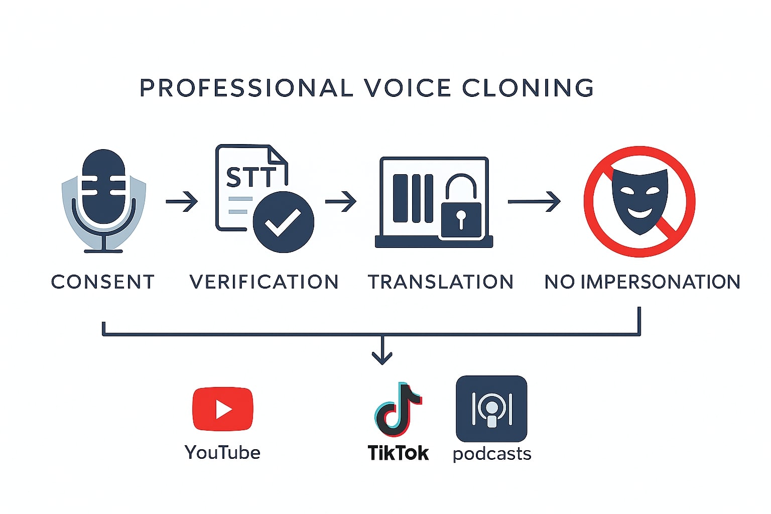 Consent-verified voice cloning workflow diagram