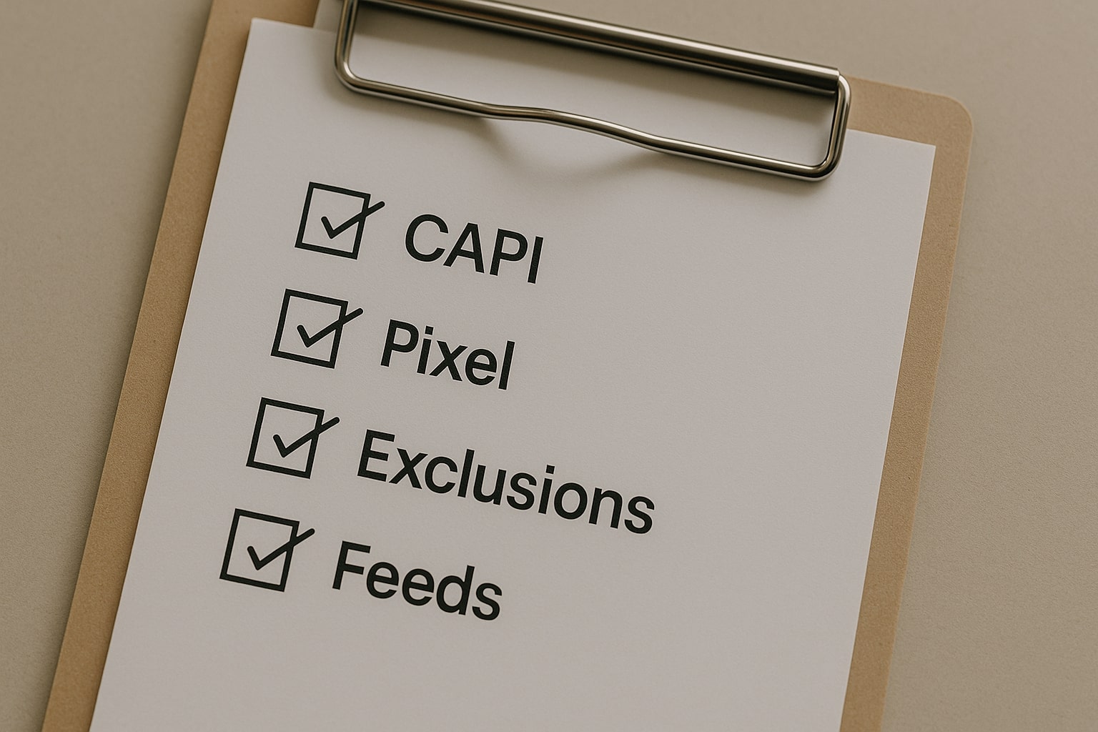 Account setup checklist for Meta ads