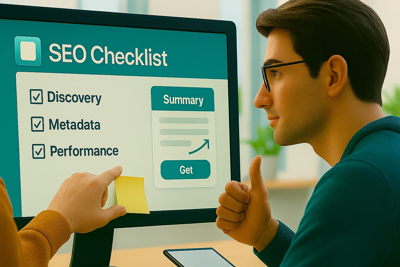 Spesialis SEO meninjau checklist discovery dan metadata App