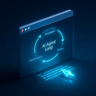 Gemini 2.5 Computer Use agent driving a browser with a visible action loop