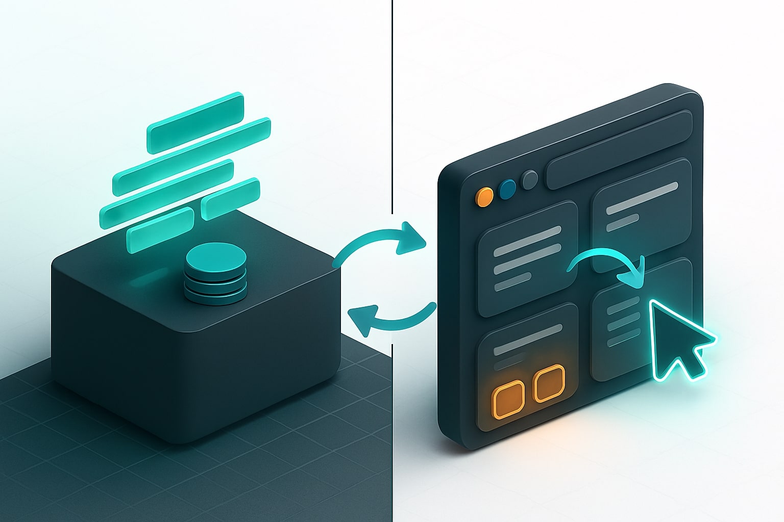 Side by side view of local automation and a cloud grid of browser sessions