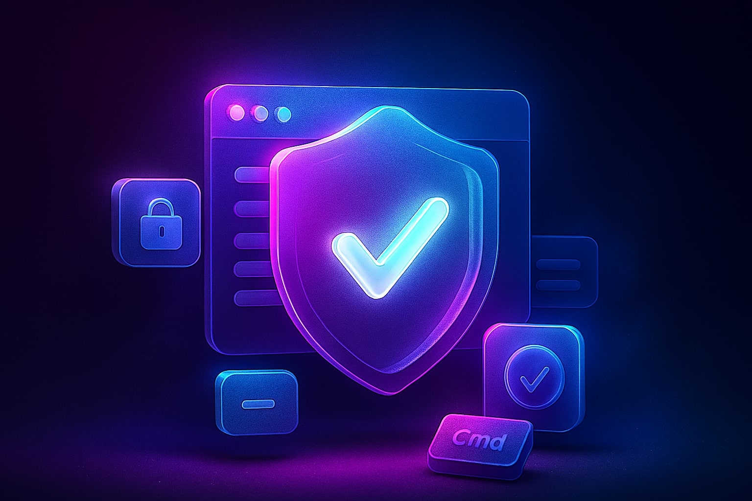 Perisai 3D melindungi antarmuka sebagai guardrail dan konfirmasi aksi