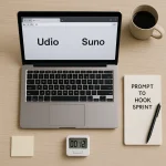 Udio vs Suno prompt to hook sprint desk setup