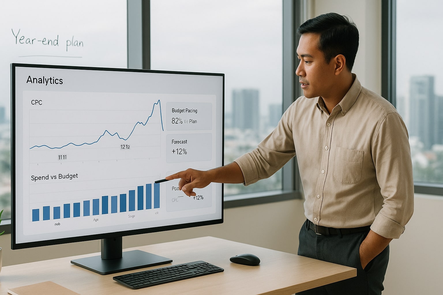 Grafik kompetisi akhir tahun dan lonjakan CPC pada platform iklan