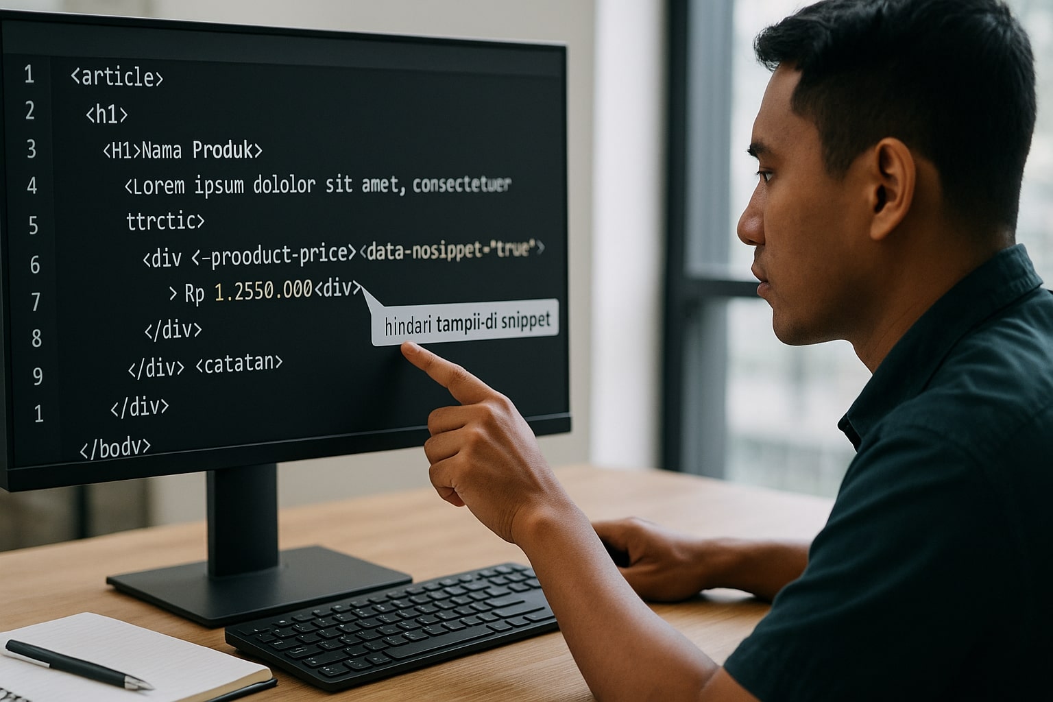 Pengaturan nosnippet dan kontrol pratinjau konten