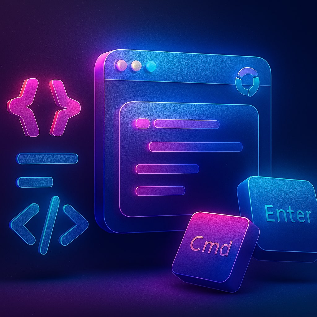 Eksekutor UI Playwright dalam visual 3D berdampingan dengan jendela browser