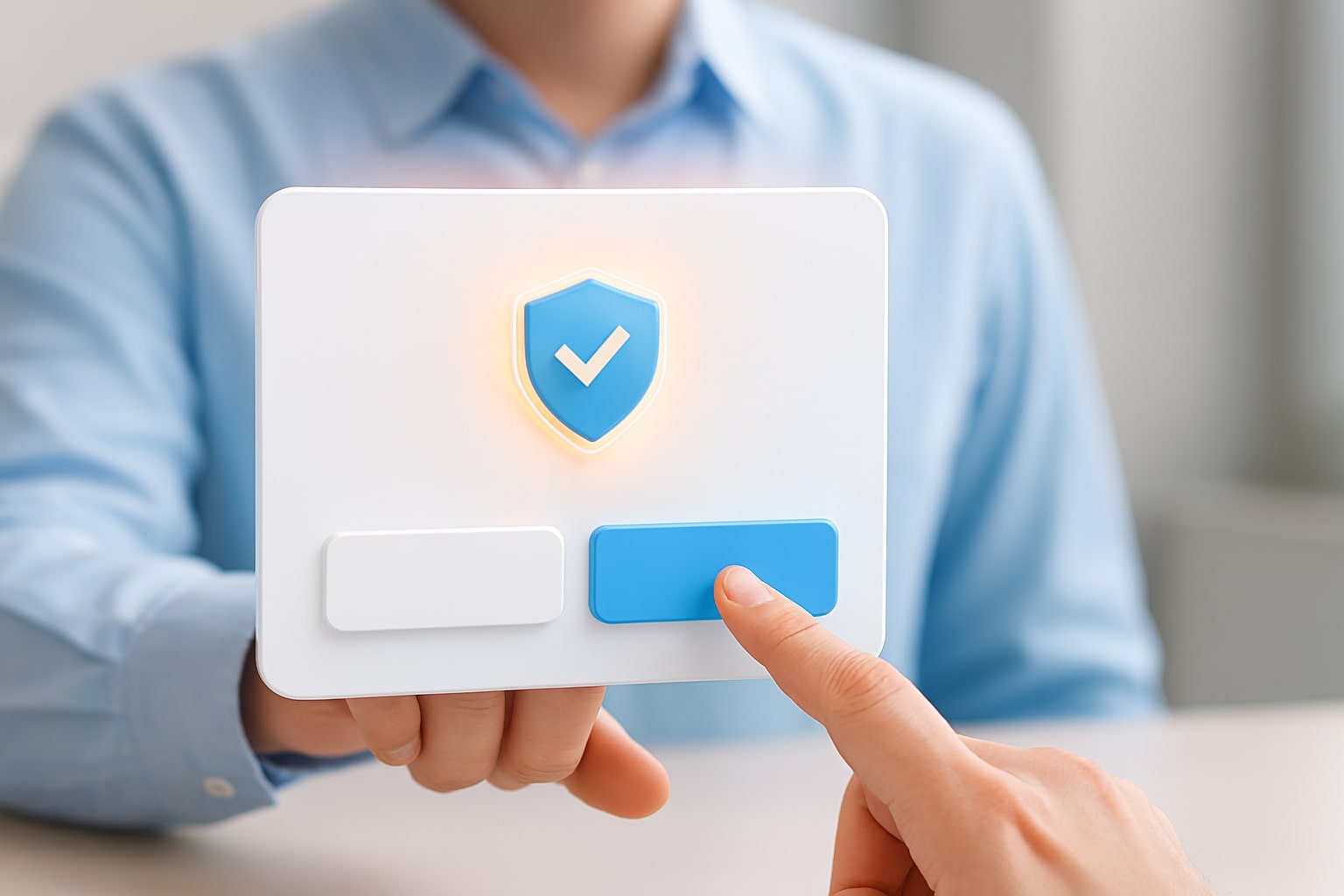 User confirmation dialog that appears before a risky browser action
