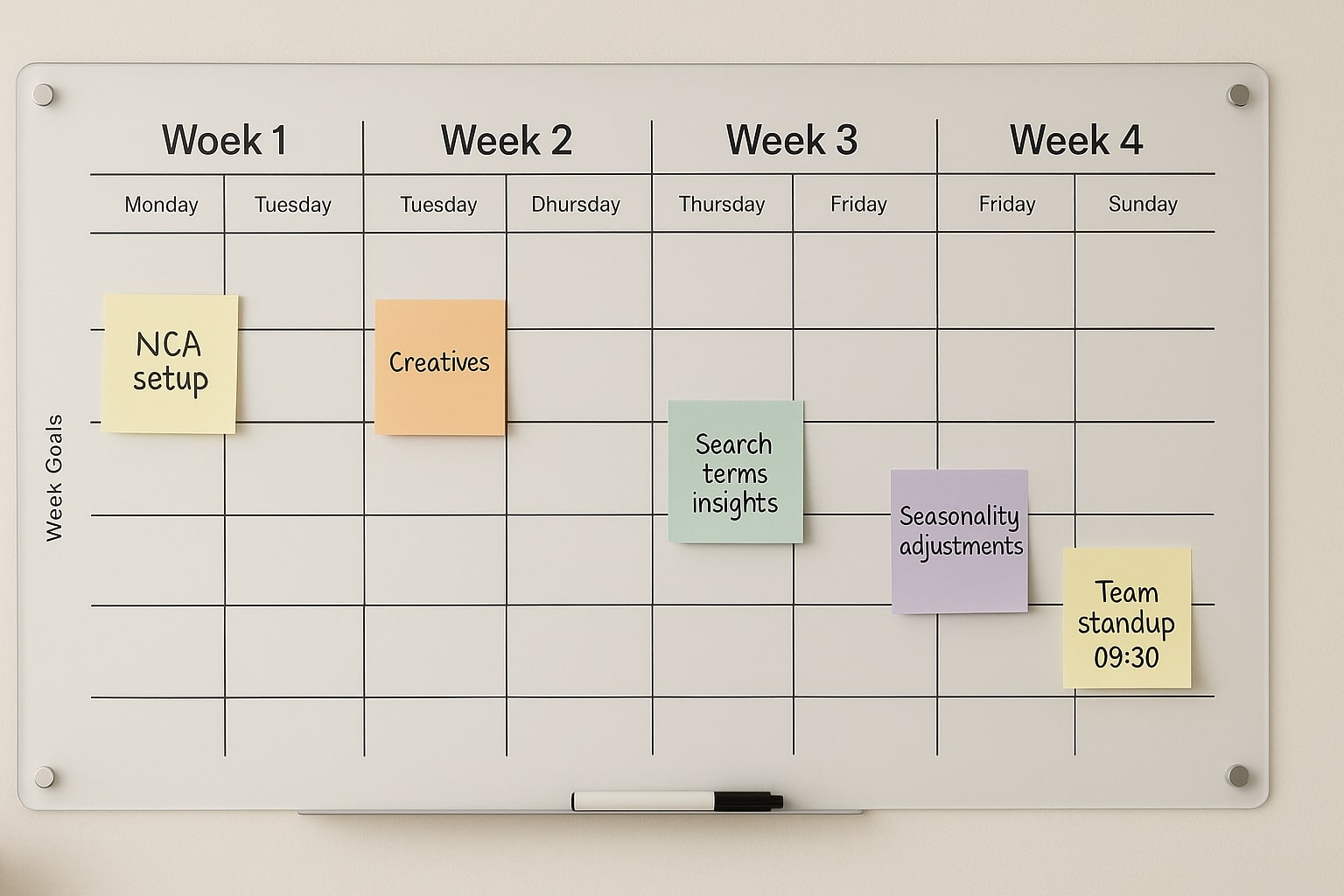 Rencana sprint 30 hari optimasi PMax New Customer Value