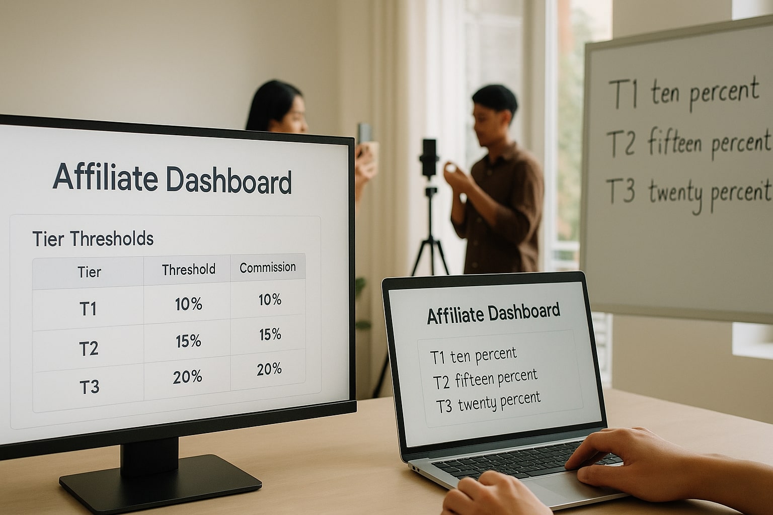 Tiered commissions to reward top performing creators