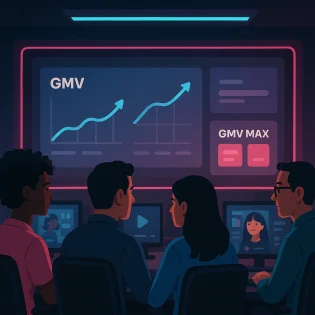 Black Friday team monitoring TikTok Shop GMV Max dashboards and live shopping performance