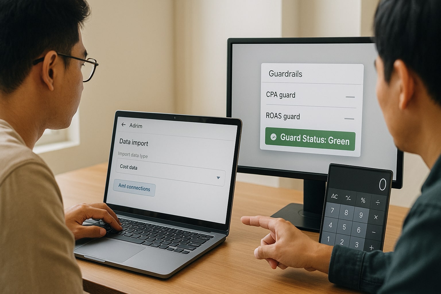 GA4 Meta cost import with CPA and ROAS guardrails