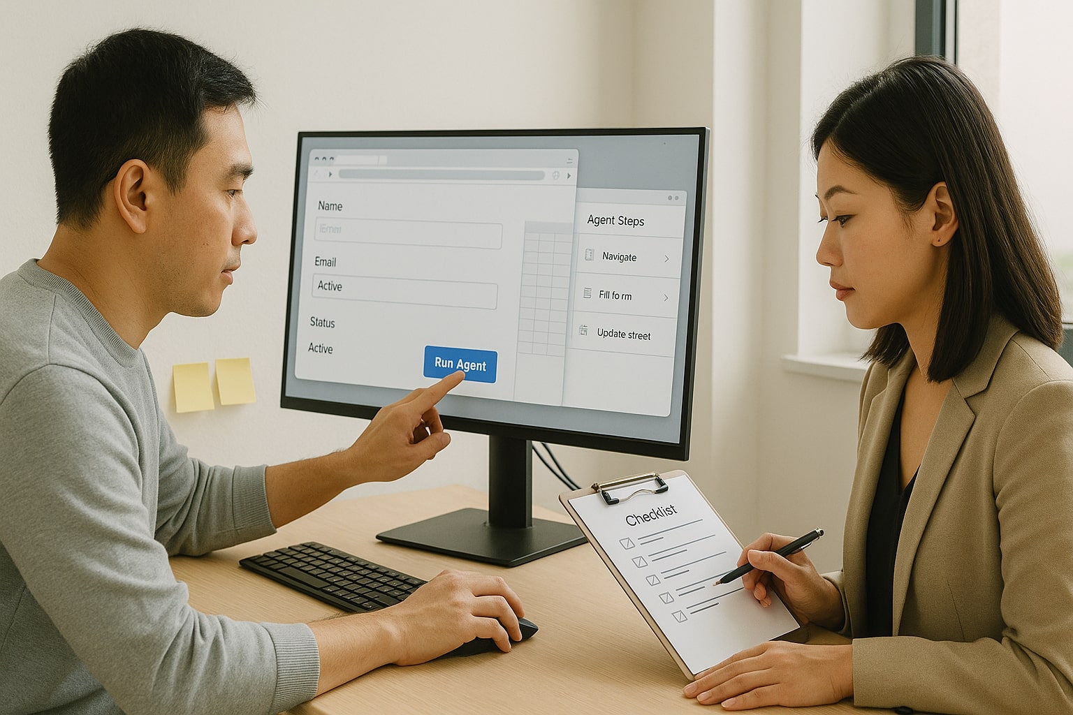Agent operates a UI using Gemini Computer Use.