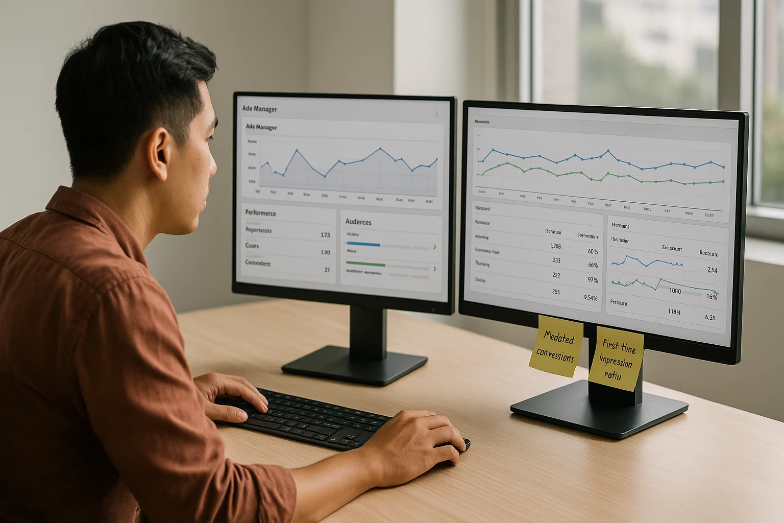 Comparing modeled conversions with on site analytics