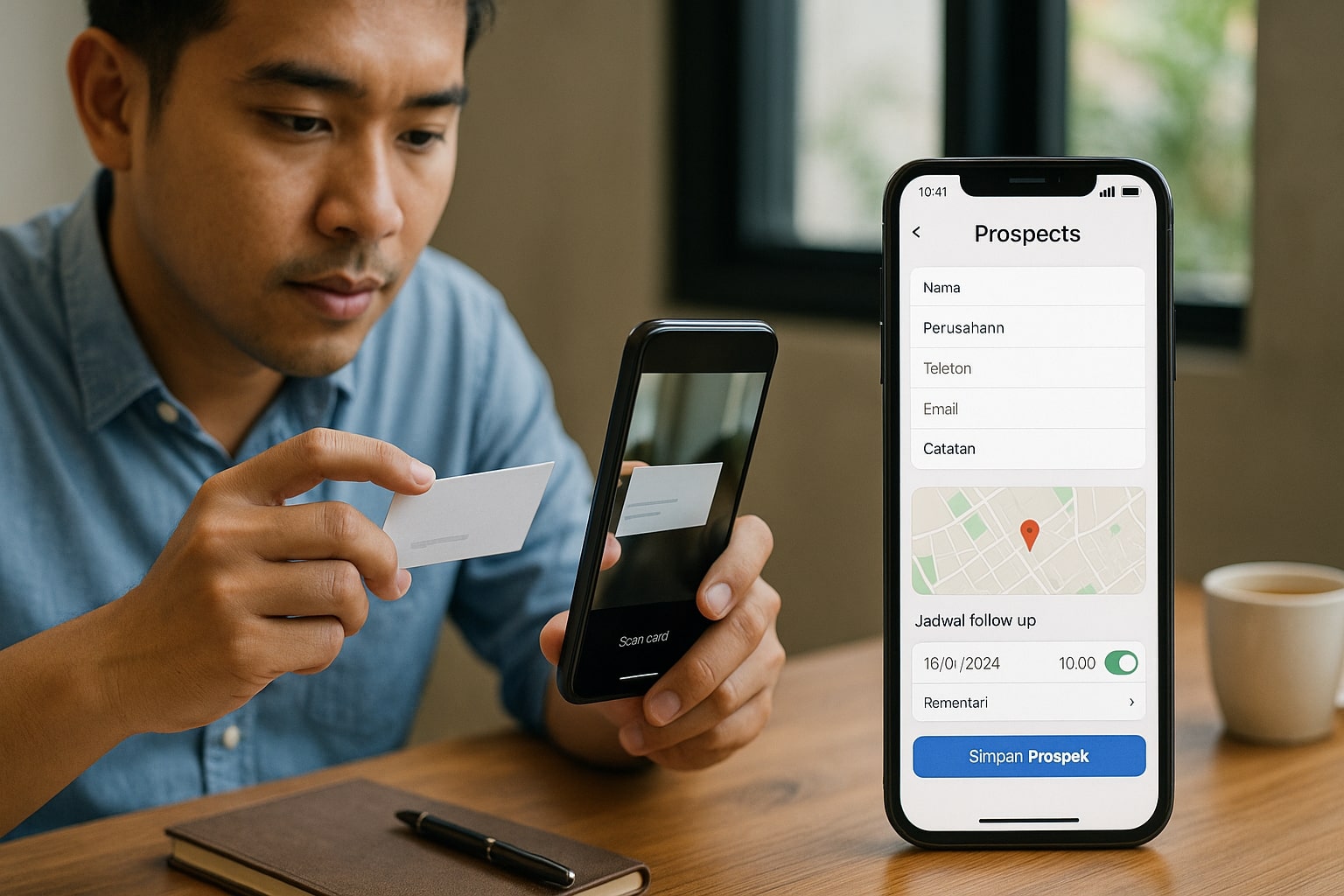 aplikasi tracker prospek mobile no code dengan foto dan lokasi