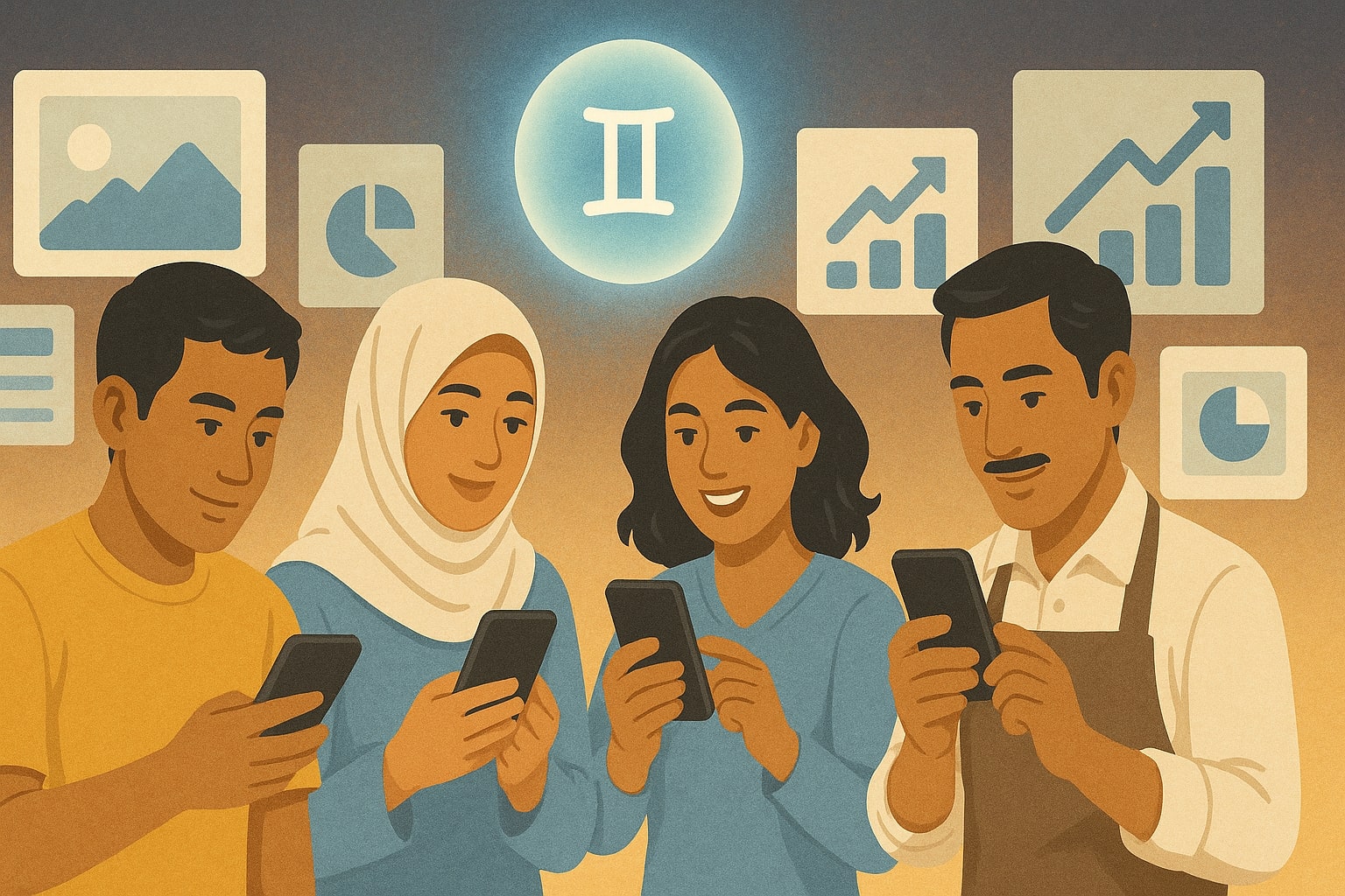 Ilustrasi tren Nano Banana di era Gemini 3 yang menarik banyak kreator dan bisnis