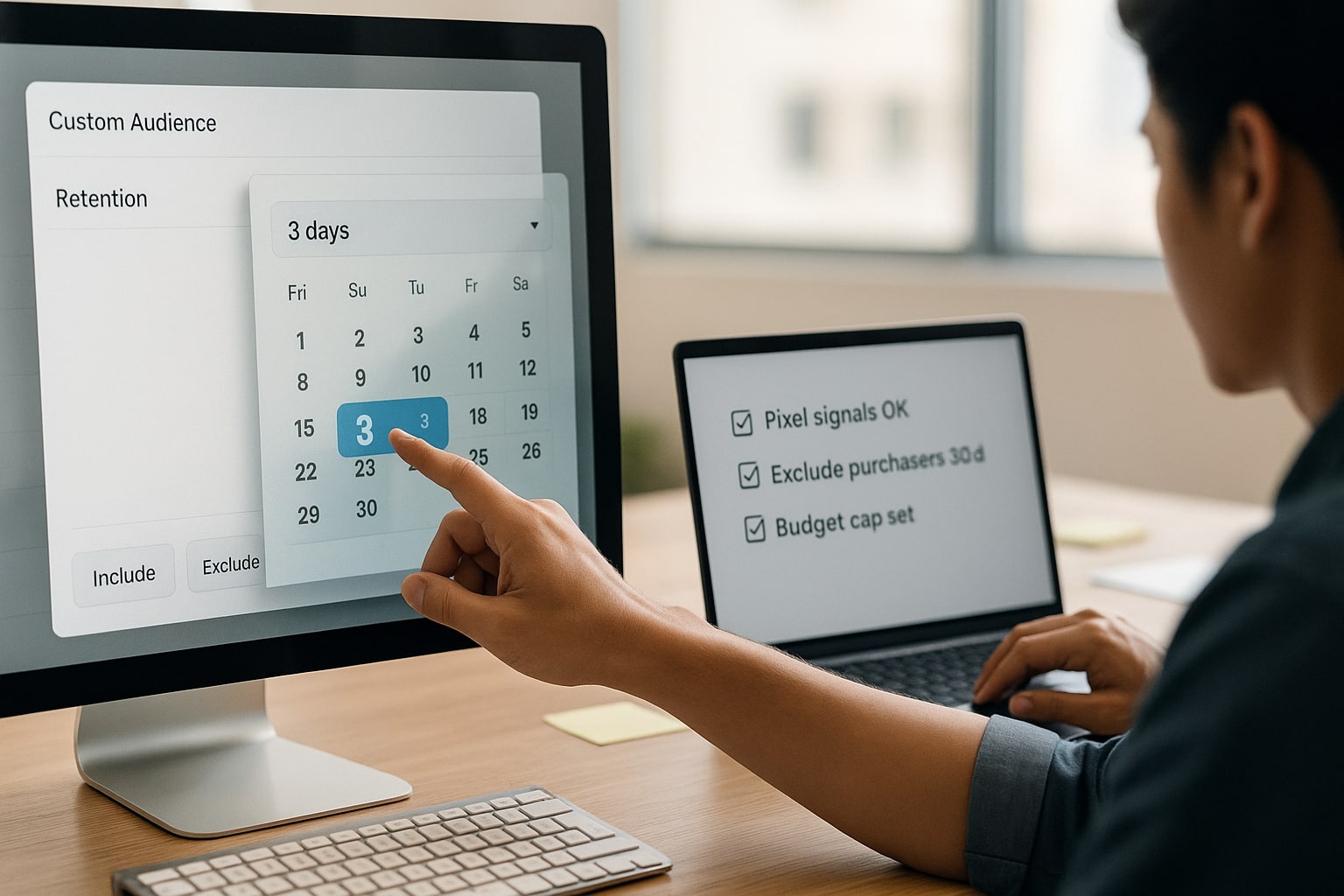 Analyst defining a three day Meta engagement audience