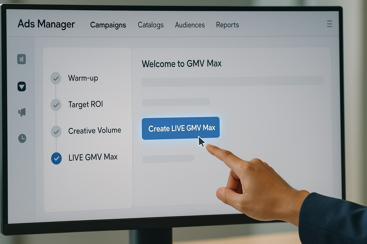 Langkah pembuatan LIVE GMV Max di Ads Manager