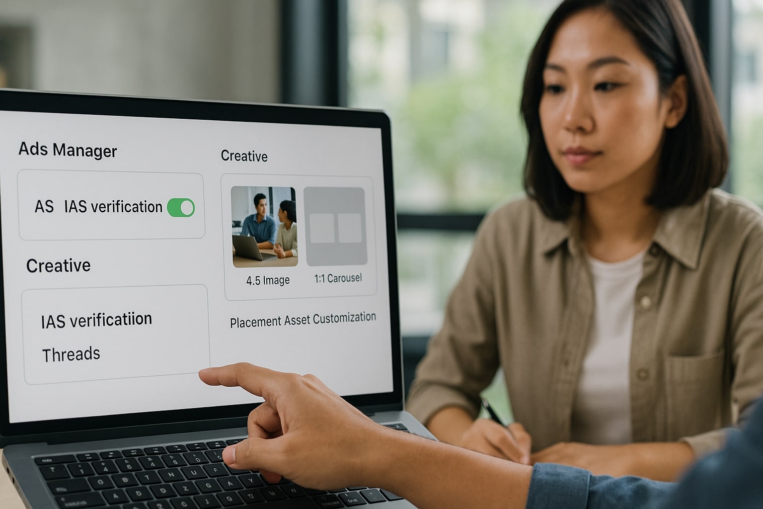 Threads ads with verification and 4,5 creative setup
