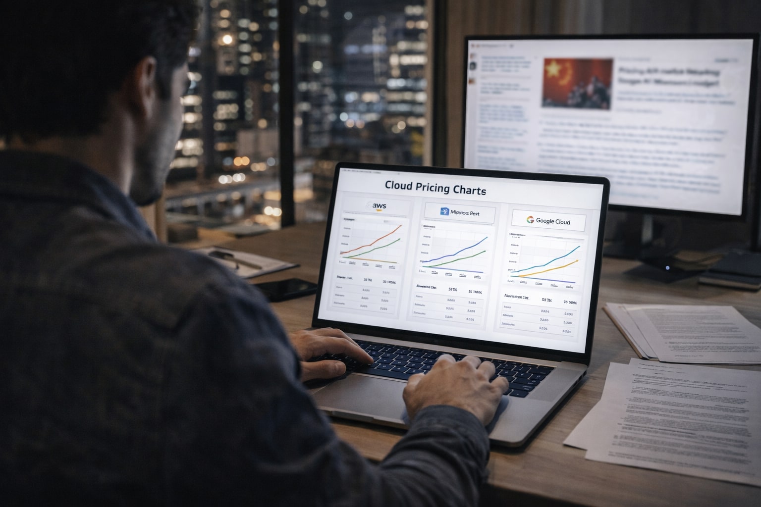 Pengembang membandingkan harga layanan AI sambil membaca berita model AI murah dari Tiongkok