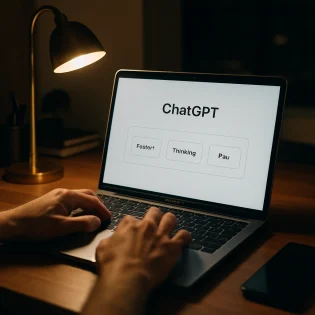 ChatGPT model picker showing GPT-5.2 Instant, Thinking, and Pro modes