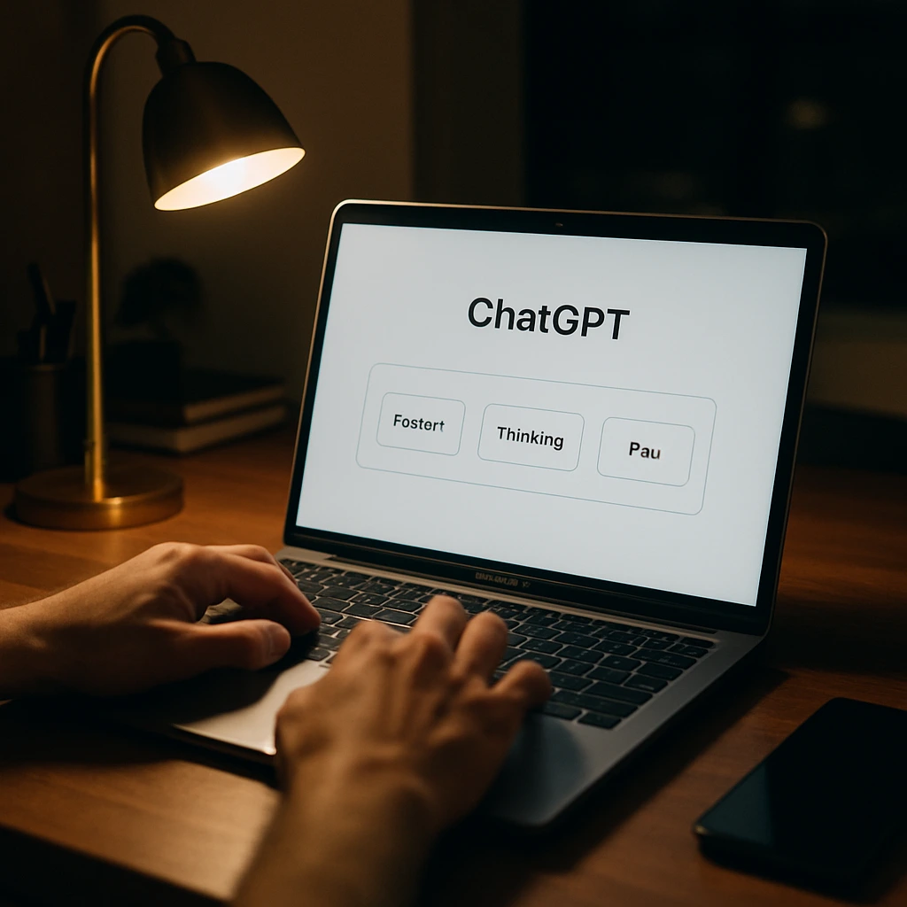 ChatGPT model picker showing GPT-5.2 Instant, Thinking, and Pro modes