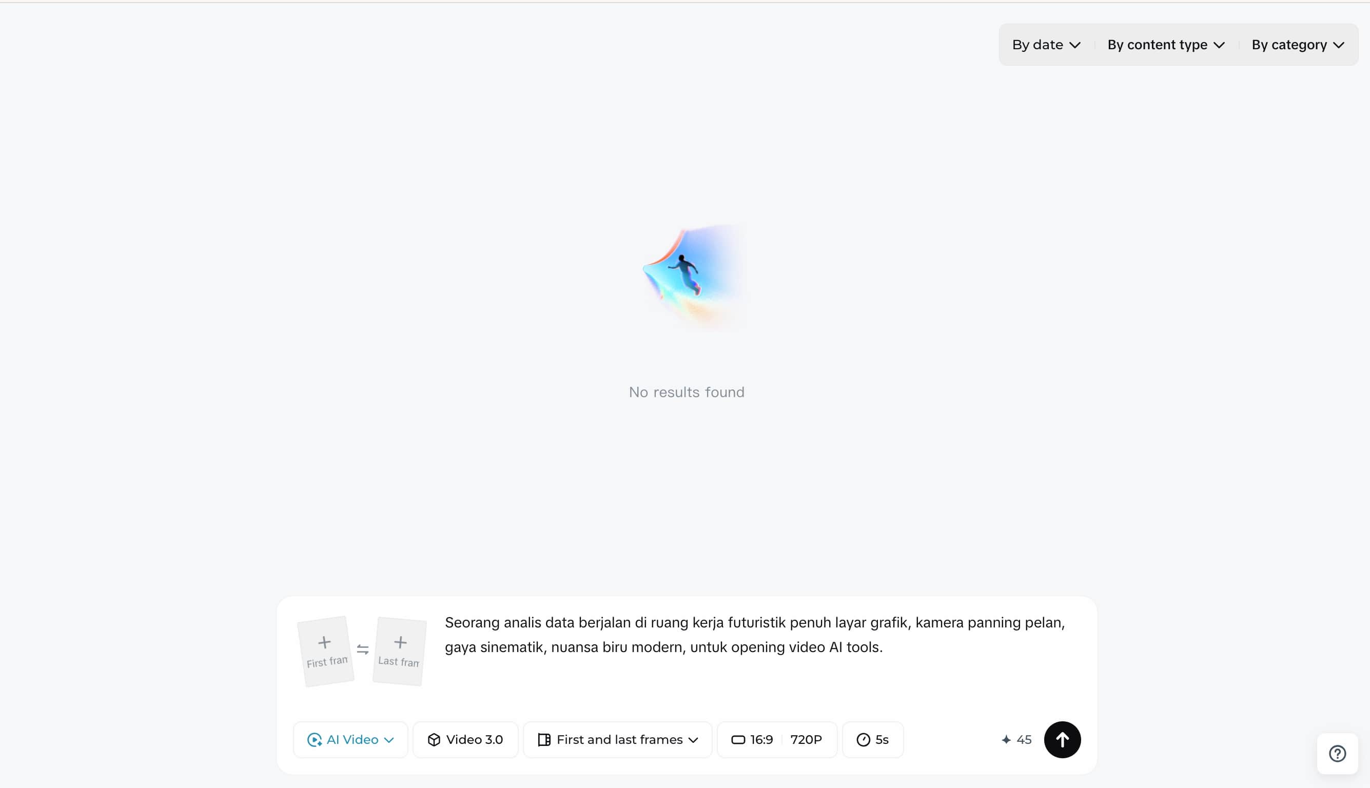 Tampilan Dreamina AI CaptCut editor video