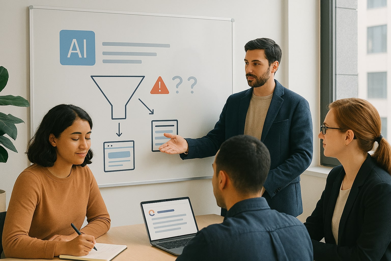 Tim digital marketing menyusun strategi konten agar tetap mendapat klik di era AI Overviews