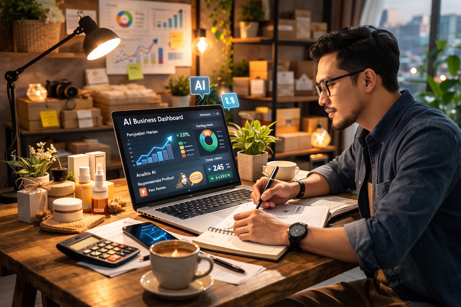 Pengusaha kecil Indonesia menggunakan AI sebagai alat bantu pemasaran di 2026
