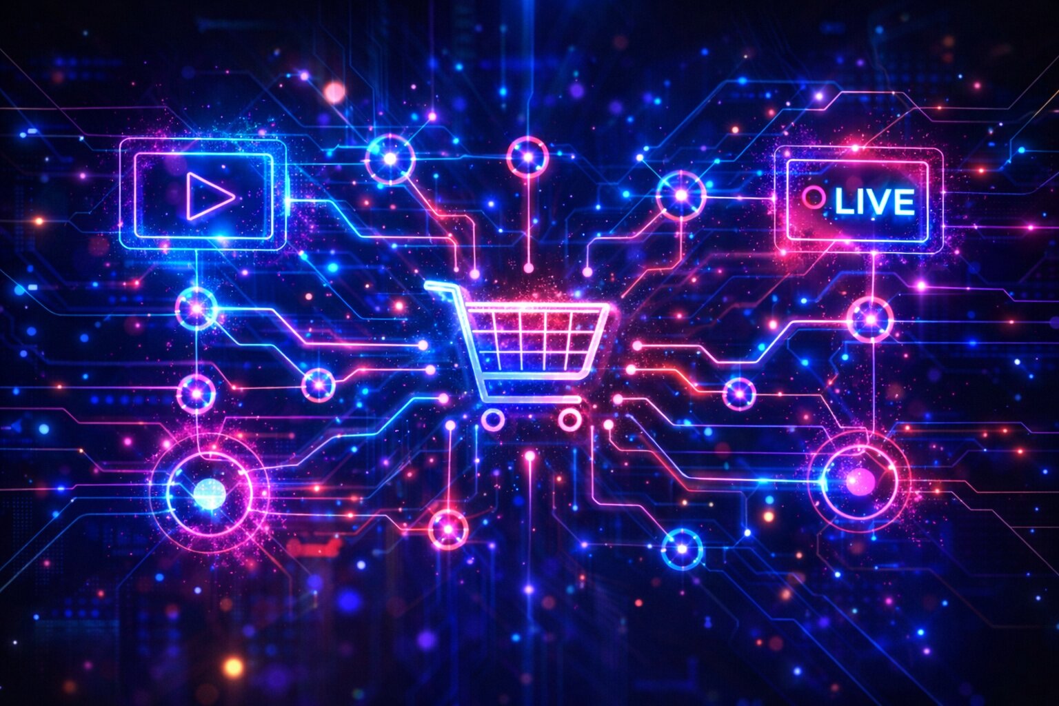 Ilustrasi algoritma AI TikTok GMV Max dalam mendistribusikan konten ke calon pembeli.