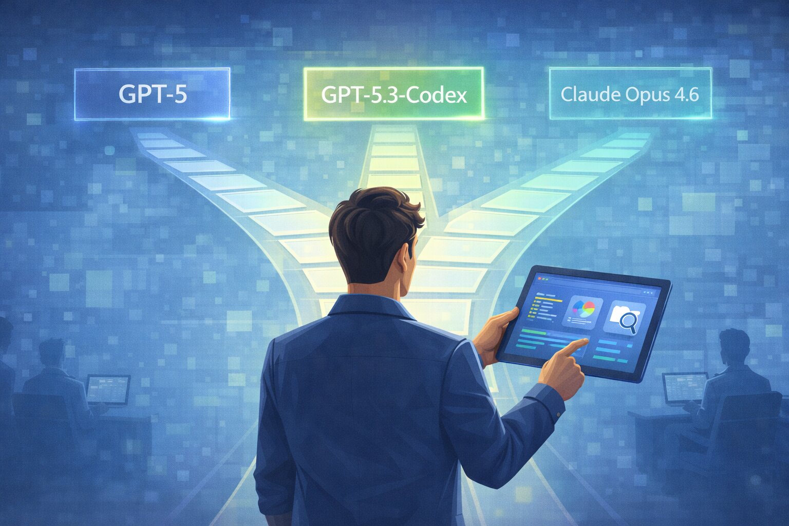 Product lead choosing between GPT-5, GPT-5.3-Codex and another model based on use cases.