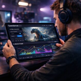 Ilustrasi cara registrasi dan penggunaan Seedance 2.0 untuk membuat video AI sinematik.