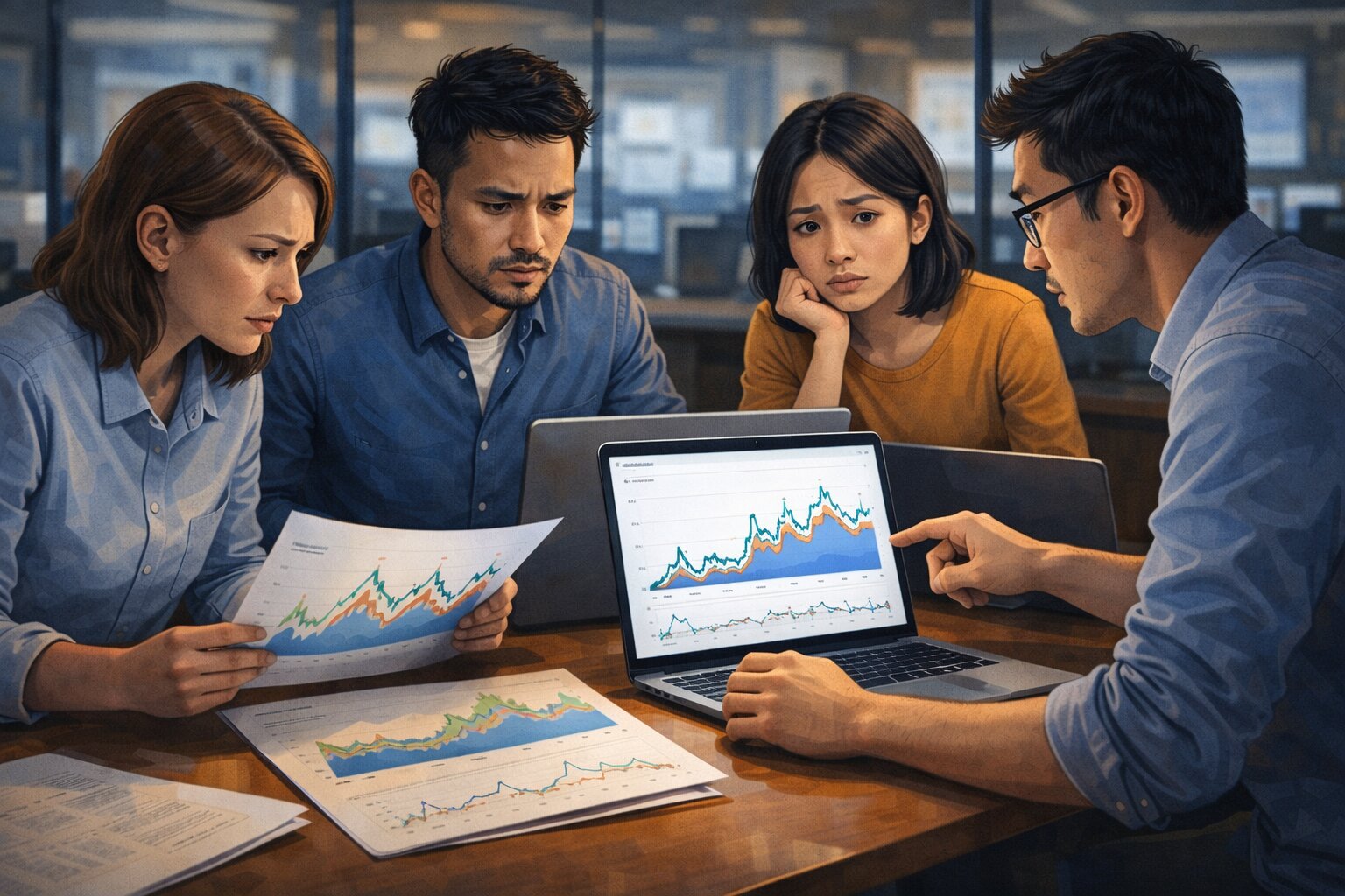 Tim redaksi menganalisis grafik trafik setelah update Google Discover.