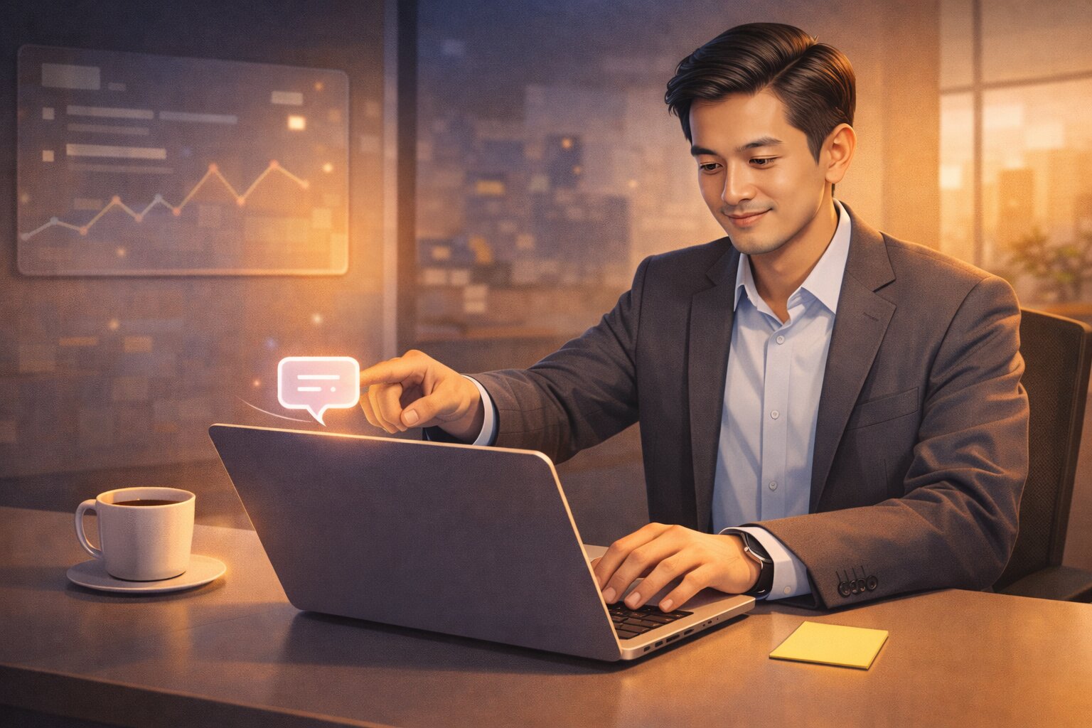 Ilustrasi profesional Indonesia menutup sesi review GPT-5.4 dan mengajak pembaca berdiskusi di kolom komentar.