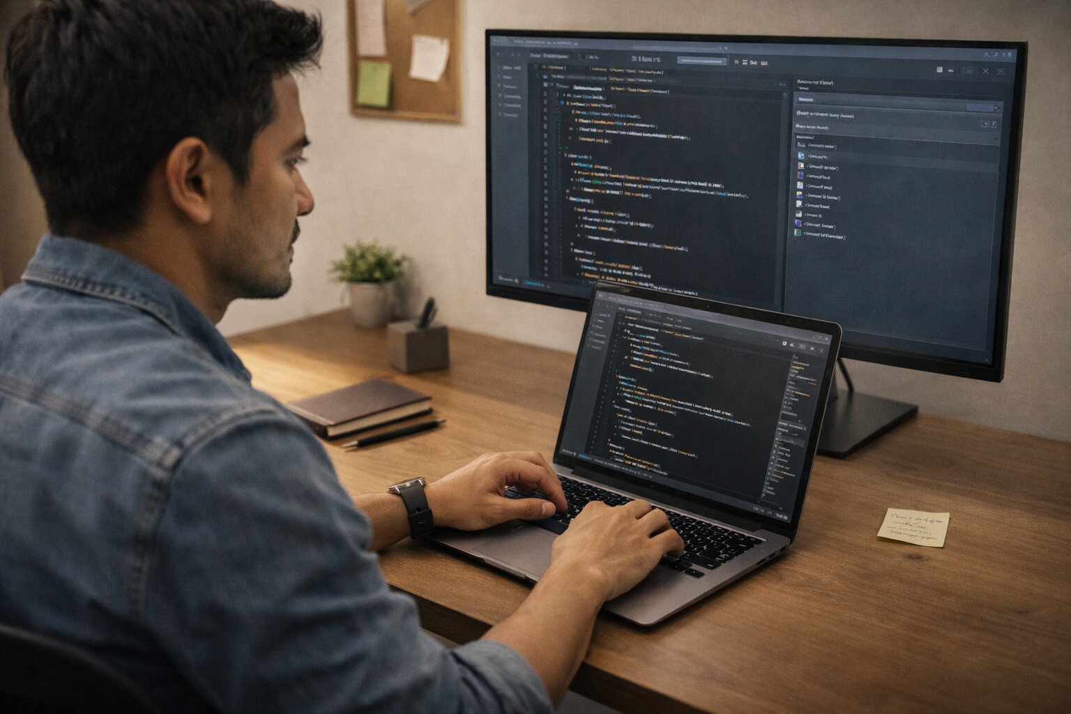 Developer menulis file SKILL.md untuk custom skill OpenClaw.
