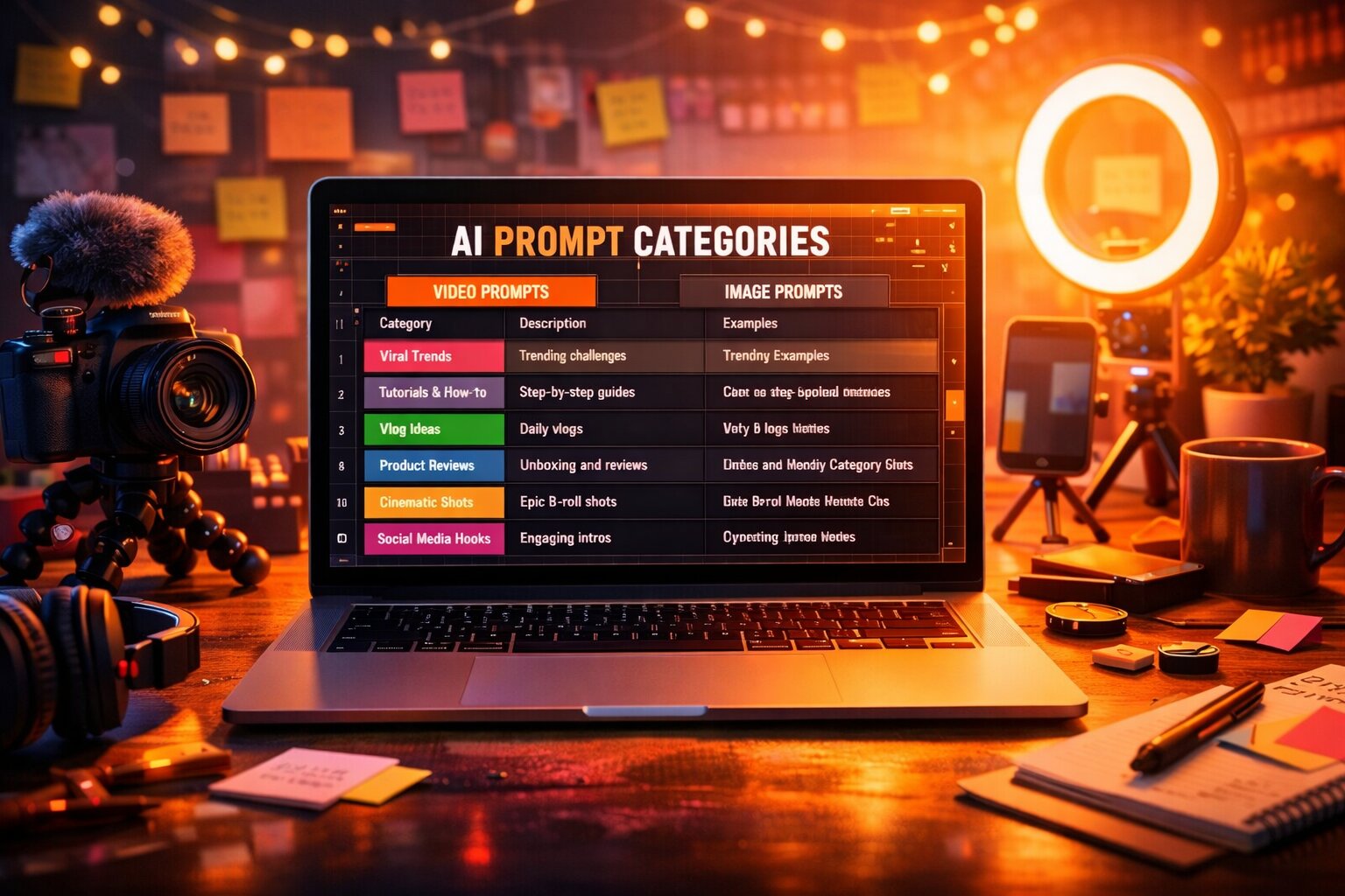 100 Prompt AI untuk Video dan Gambar Viral, Spreadsheet Gratis