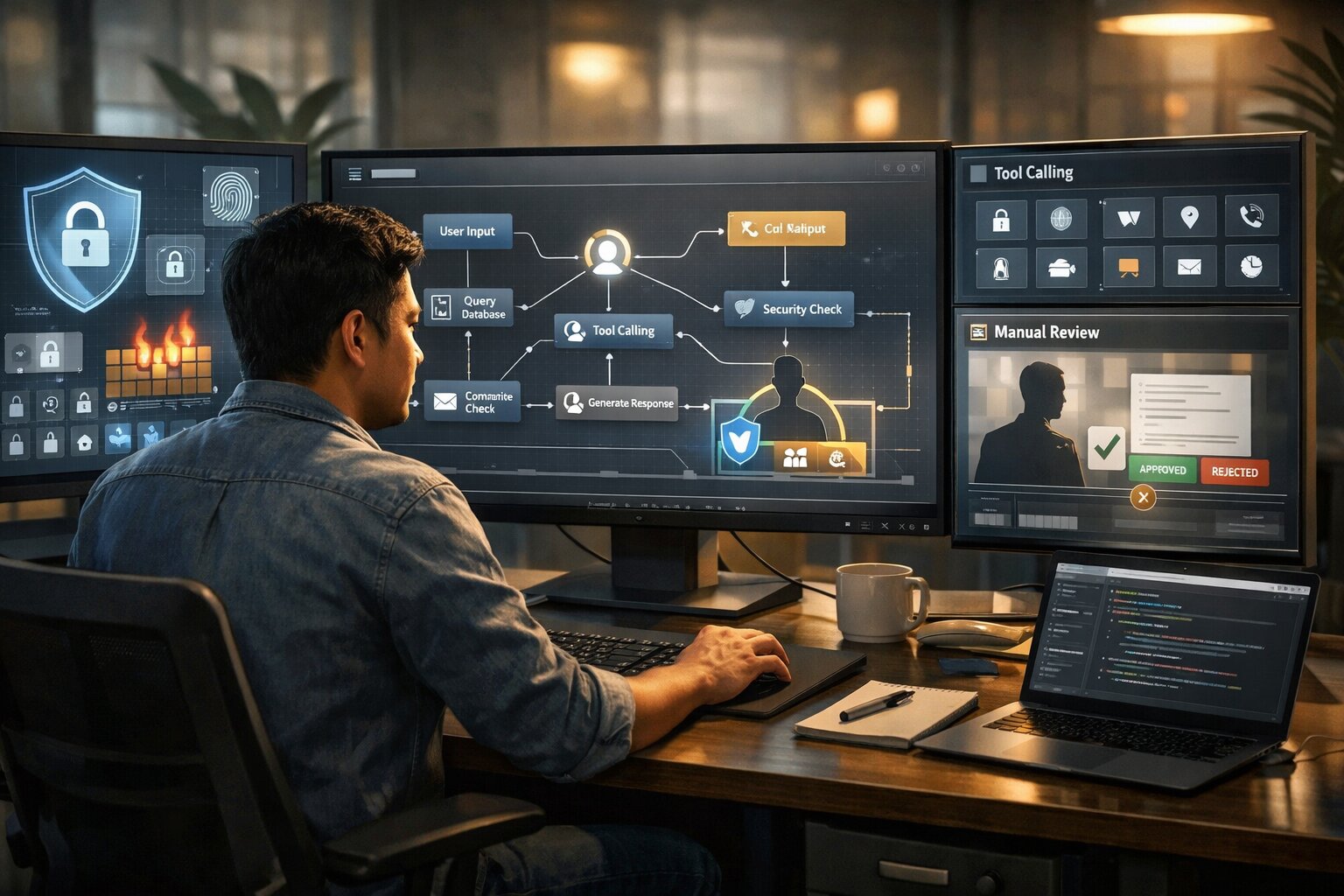 Build AI Agent Gemma 4 dengan guardrail, permission, dan review manual