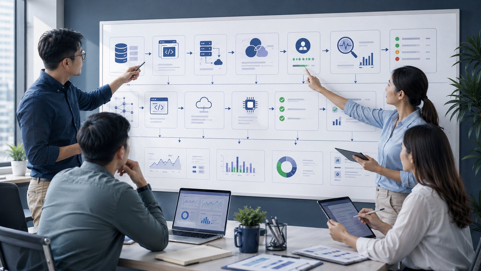 Digital marketing team reviewing practical Meta Ads tracking audit workflow